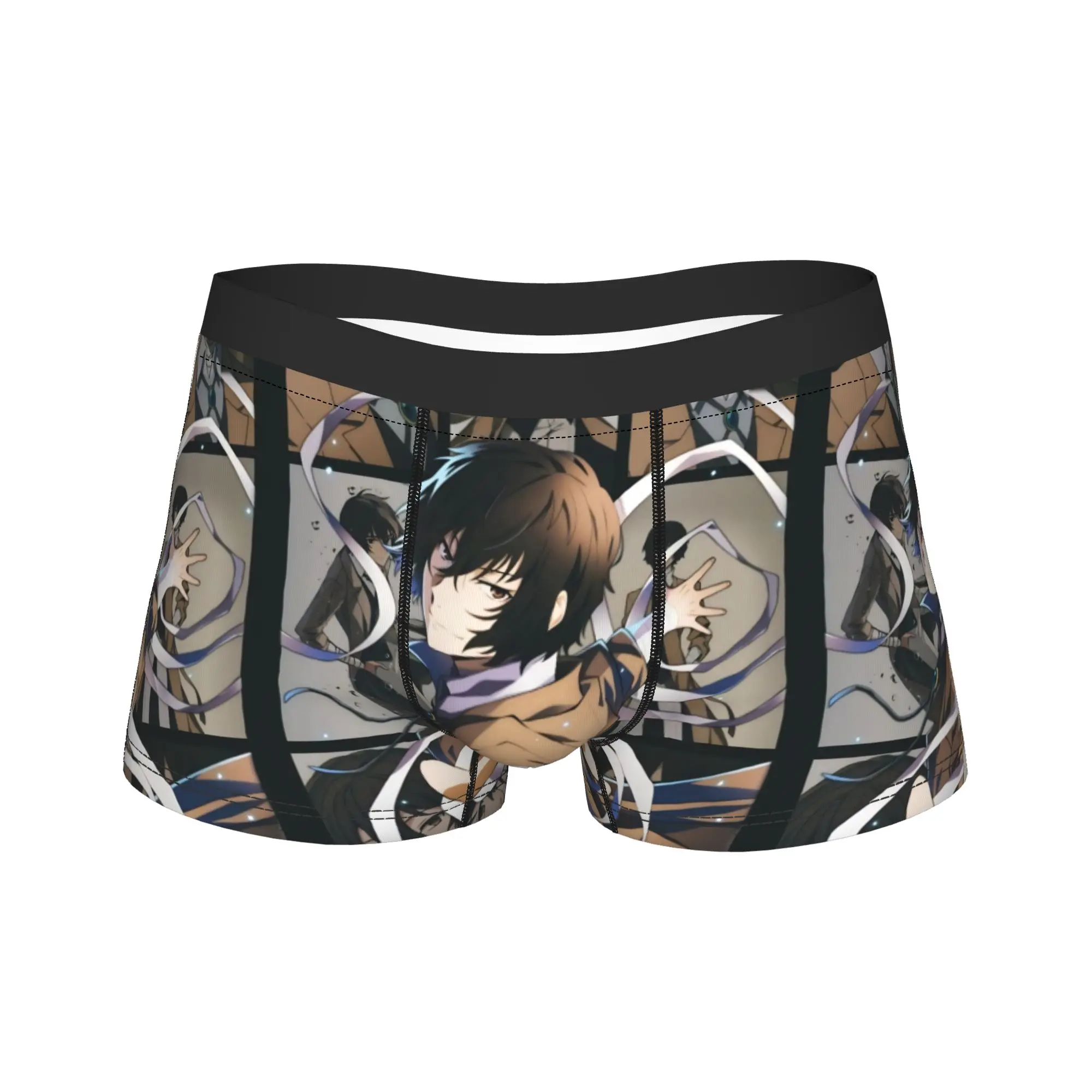 

Нижнее белье Dazai Bungo Stray Dogs, мягкие модные трусы-боксеры с рисунком для мужчин, боксеры с 3D-мешочком, большие размеры