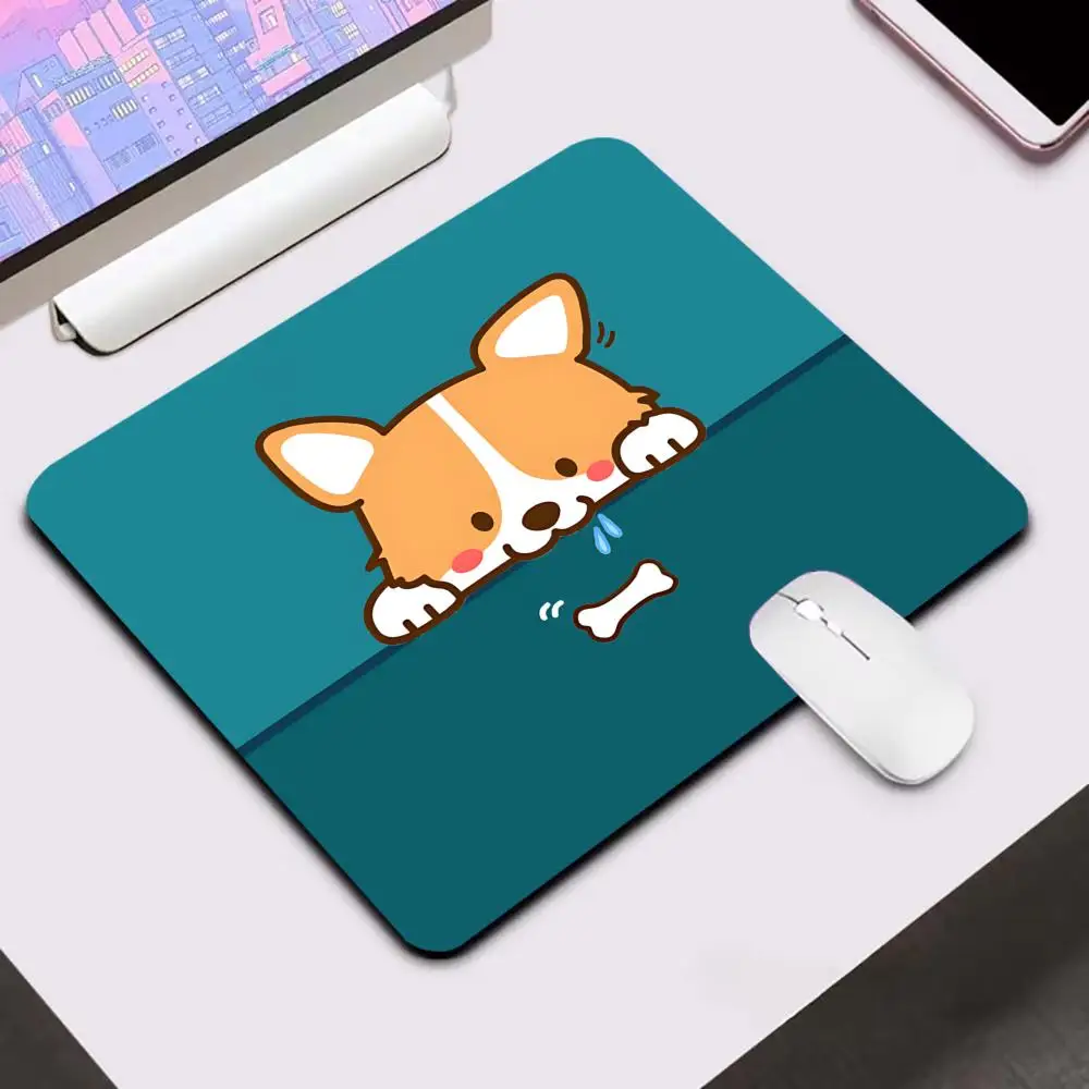 Mouse pad 1pc Moderate thickness Gaming Cute Mouse Pad Small corgi Shiba inu Pc Accessories Deskmat Mousepad Gamer Keyboard Mats