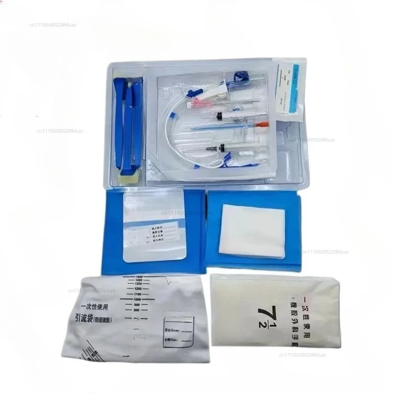 Disposable Thoracoabdominal Drainage Catheter Kit Pig Tail Drainage Tube Set