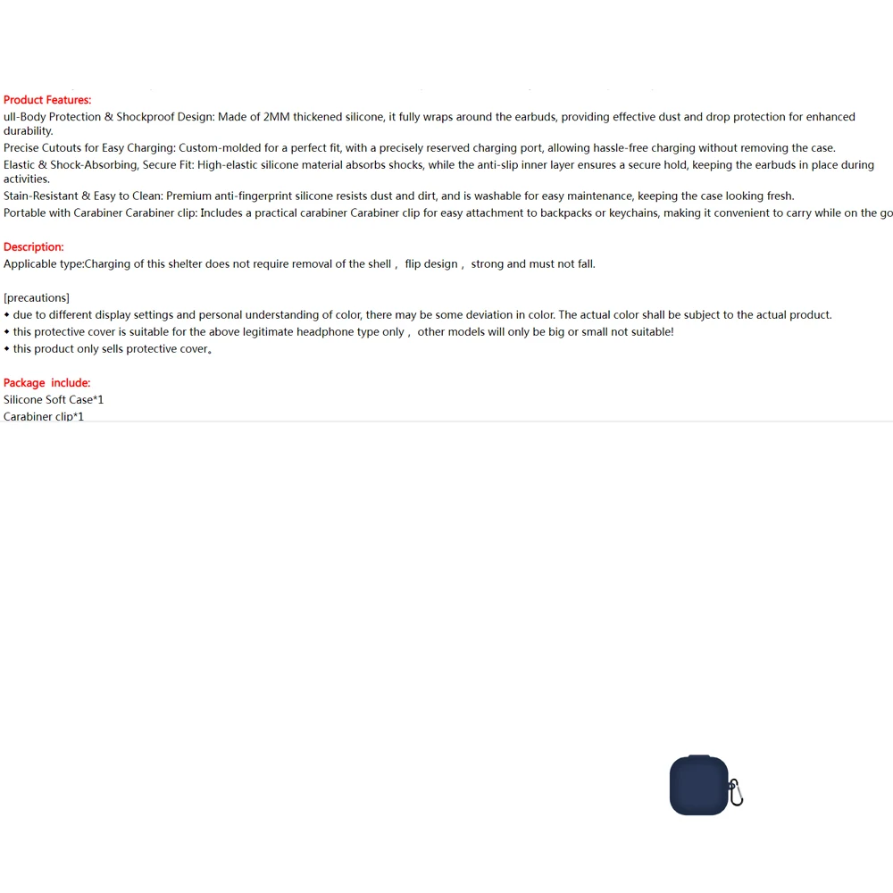 

New for sony LinkBuds Clip Wireless Earbud cover Silicone Soft case Compatible with for sony LinkBuds Clip Shockproof Shell Case