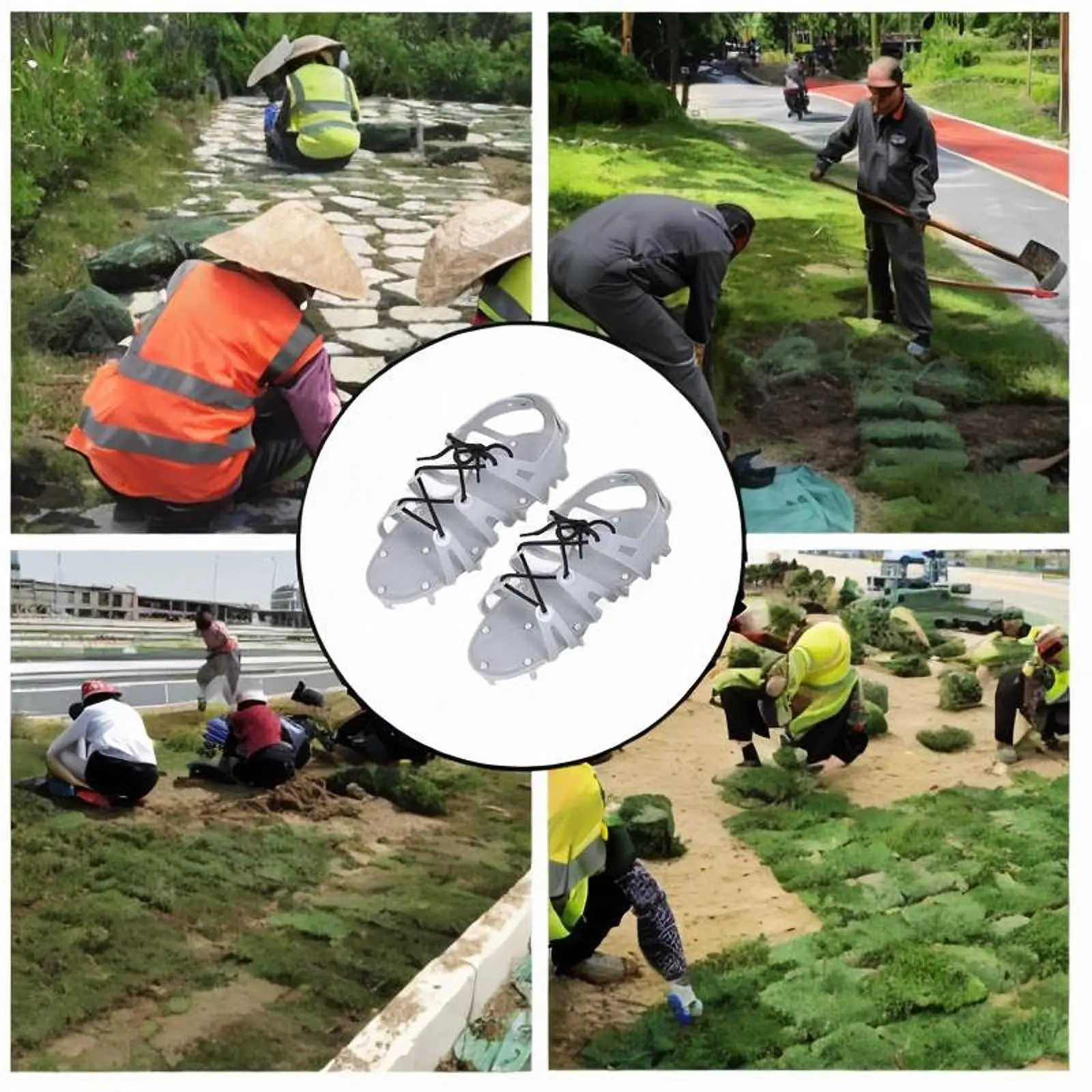 Scarpe a spillo con punte Strumento aeratore da giardino per rivestimenti resinosi Copertura da pavimento epossidica Installazione Cortile Patio Giardino Sovrapposizioni di erba