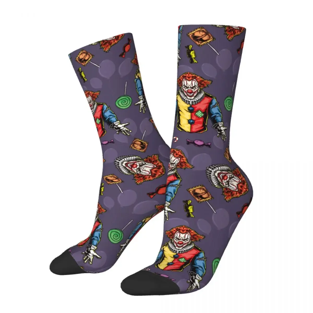 

Autumn Winter Hip-hop Women Men Crazy Clowns Candies Halloween Socks Non-slip Socks