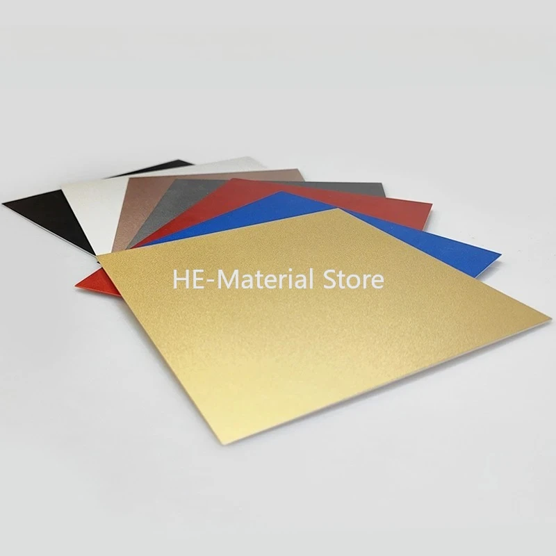 1-5Pcs Colored Sandblasted Anodized Aluminum Plate Thick 0.8-2.0mm 5052 Aluminum Alloy Sheet 100x100/200x200/200x300/300x300mm