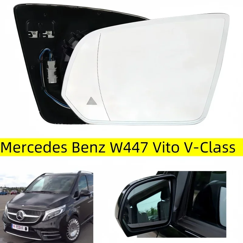 For Mercedes Benz W447 Vito V-Class 2016-2018 2019 2020 With Heating Blind Spot Assist Lens Reverse Mirror Rear View Mirror