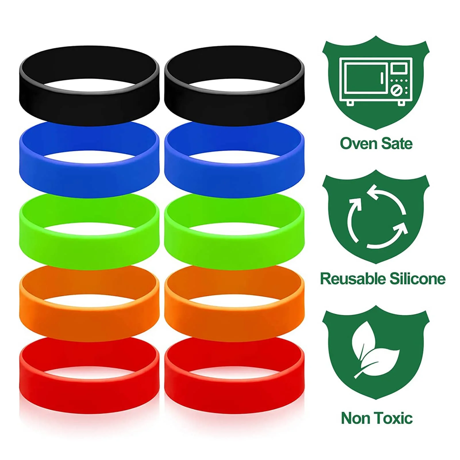 Heat-Resistant Rubber Bands Silicone Bands For Sublimation Tumbler Shrink Wrap Elastic Bands For Prevent Ghosting Sublimation