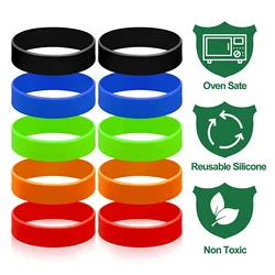 Heat-Resistant Rubber Bands Silicone Bands For Sublimation Tumbler Shrink Wrap Elastic Bands For Prevent Ghosting Sublimation