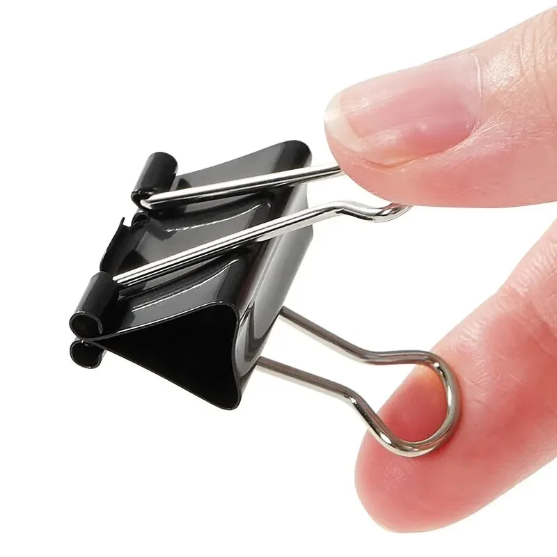 Comix Black Long Tail Binder Clips Metal Tail Clip Assorted Sizes Ticket Folder Holder Business Office School Family Supplies