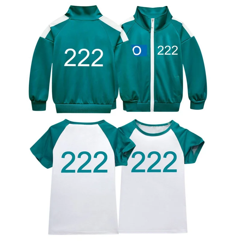 Novo 2025 um crianças personalizado jogos de calamari roupas camiseta 222 crianças agasalho meninos meninas topos festa de carnaval dia das bruxas w7r2y