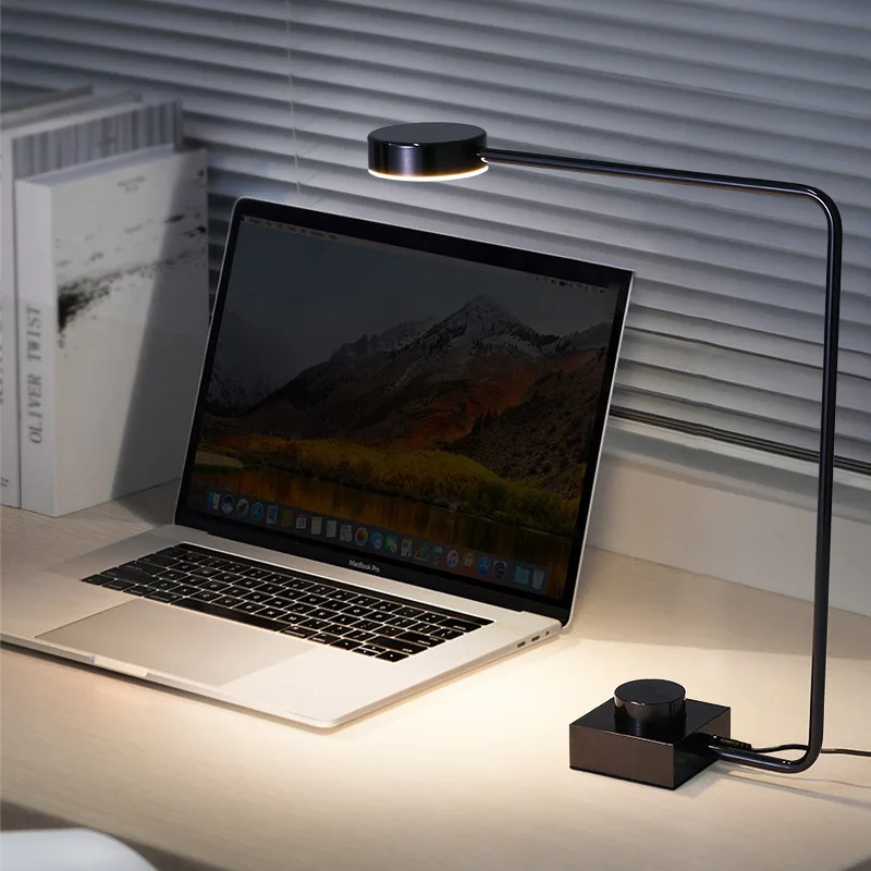 Imagem -04 - Moderno Led Rotatable Estudo Lâmpada Simples Desk Lamp Quarto Cabeceira Escritório Sala de Estudo Home Decor Dimmable Reading Table Lamp