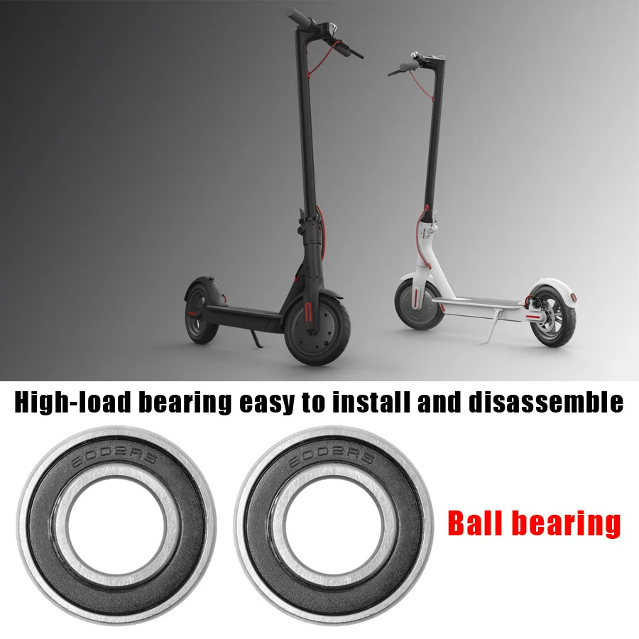 2Pcs Electric Scooter Rear Auxiliary Wheel 6001rs Bearings for Xiaomi M365 PRO PRO2 1S Fast Shipping