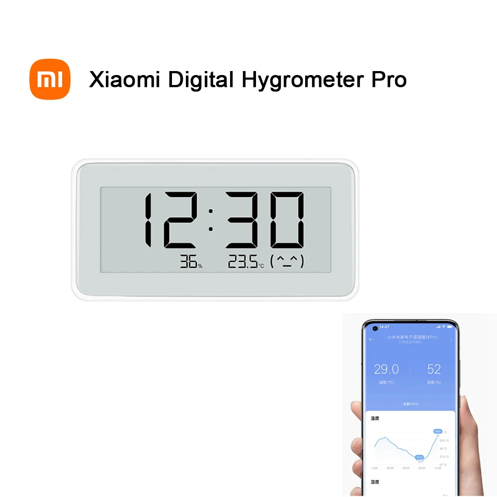 Xiaomi Bluetooth 4.0 Wireless Smart Electric Digital clock Indoor&Outdoor Hygrometer Thermometer LCD Temperature Measuring Tools