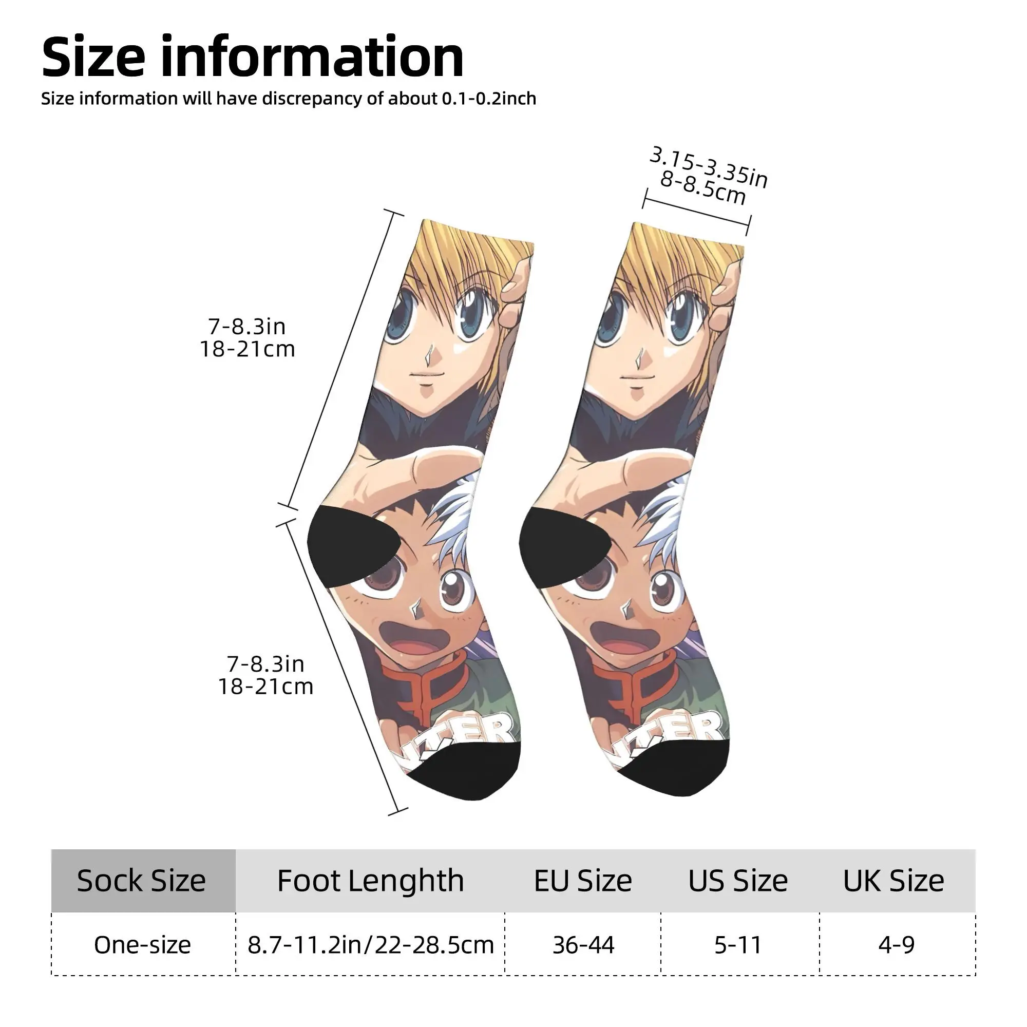 أنيمي HXH غون كيلوا الجوارب المضادة للانزلاق جوارب للجنسين الرجال لينة تنفس تسلق الجوارب الشتاء تصميم الأزياء الجوارب