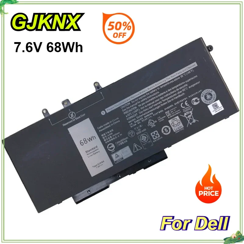 GJKNX Batteria Del Computer Portatile per Dell Latitude E5480 E5580 E5590 E5490 per DELL Precision M3520 M3530 GD1JP 7.6V 68Wh