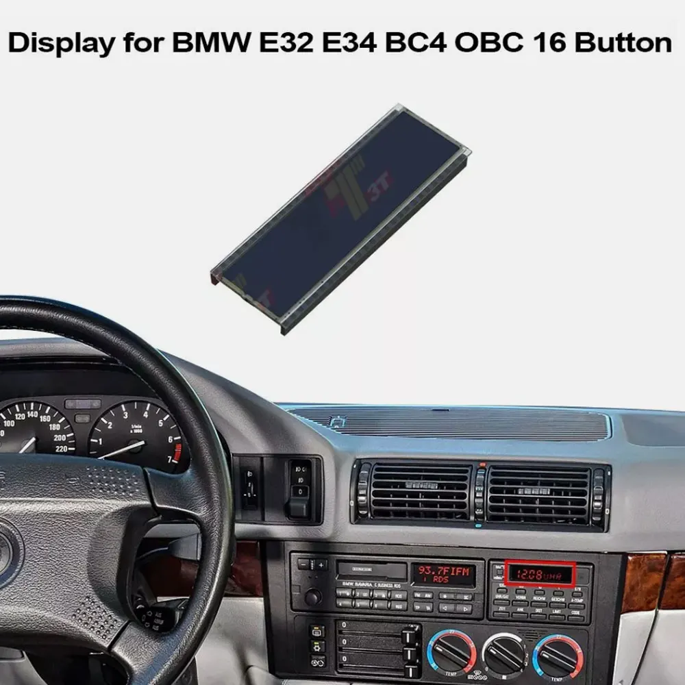 On Board Computer Display For BMW E32 E34 BC4 4 Siemens BC Repair 16 Buttons LCD Screen Replacement