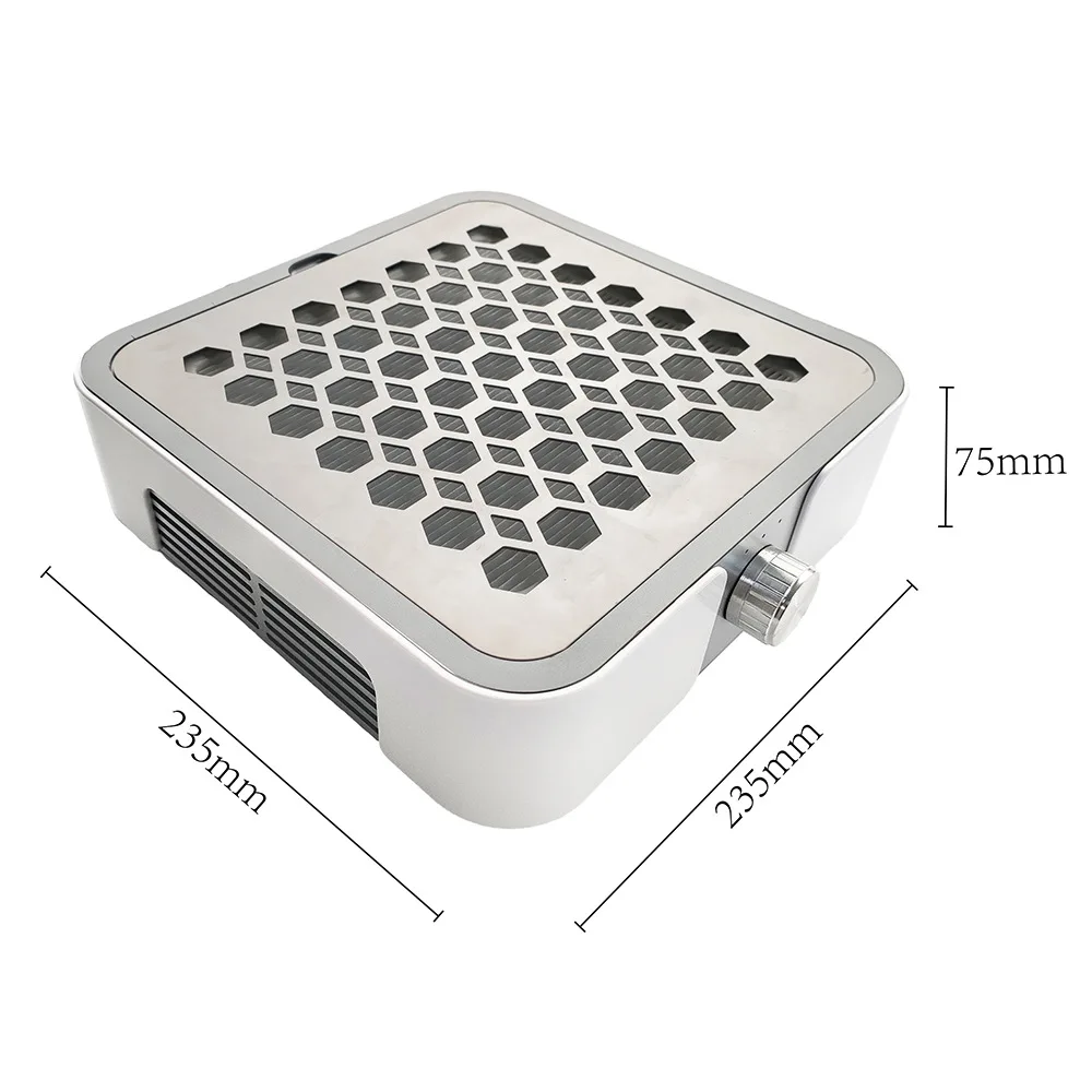 New Professional Nail Vacuum Cleaner 60W Strong Suction Electric Rechargeable Nail Dust Collector For Nail Salon Tool