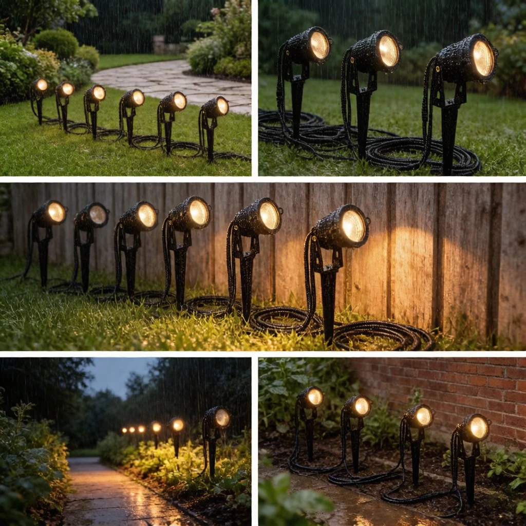 220V/12V 5W 2 Meters Removable LED Garden Lights Waterproof Lawn Lamp Landscape Spike Bulb IP65 LED Light for Garden Path Spotli