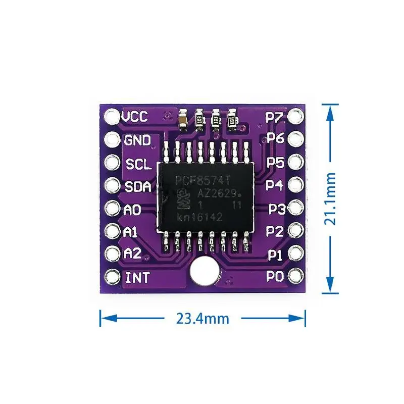 1 peça pcf8574t i/o interface de porta i2c suporte módulo estendido em cascata