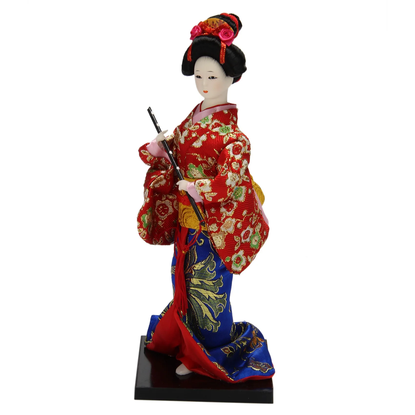 Japanese Folk Geisha Dolls Kimono Dolls Handmade Silk Folk Crafts Statue Decor Hobbies Display Ornaments Collection A12