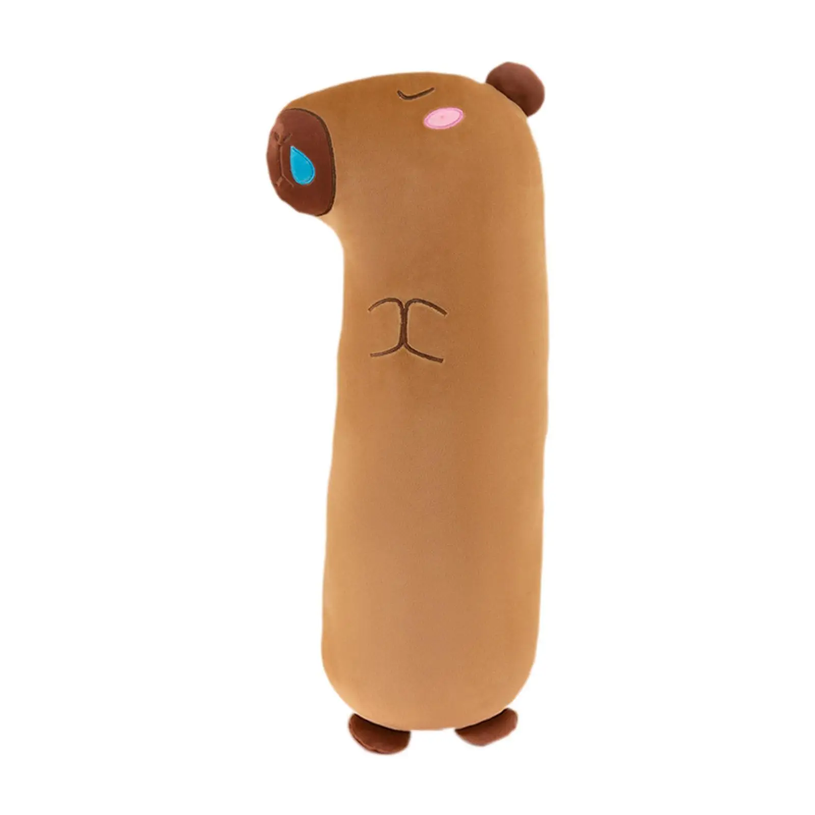Capybara Long Hugging Pillows Cartoon Washable Comfort Cushion 33.46inch Removable Sleeping Pillow for Living Room Office Decor