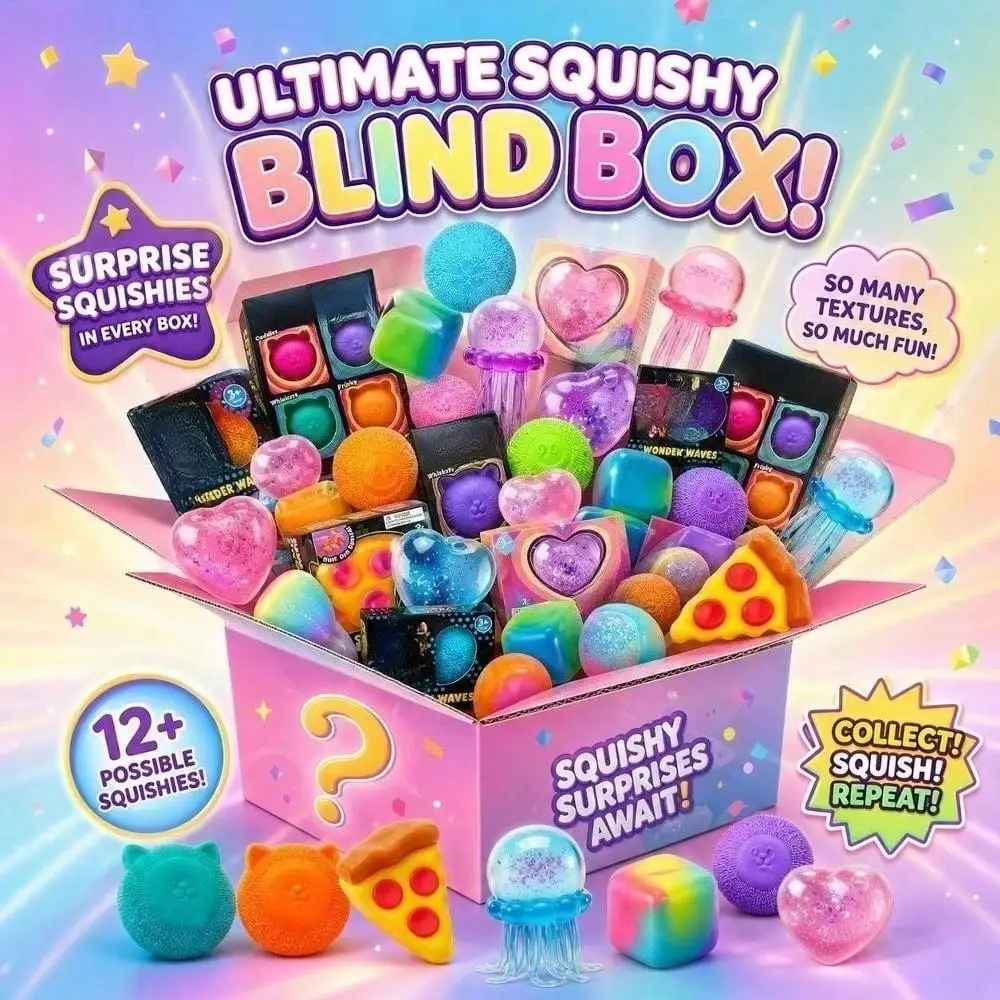 

Viral Glitter Dessert Squishy Blind Box, Random Surprise Set With 2-5 Pieces, Slow Rising Soft Sensory Fidget Toy For Stress Relief