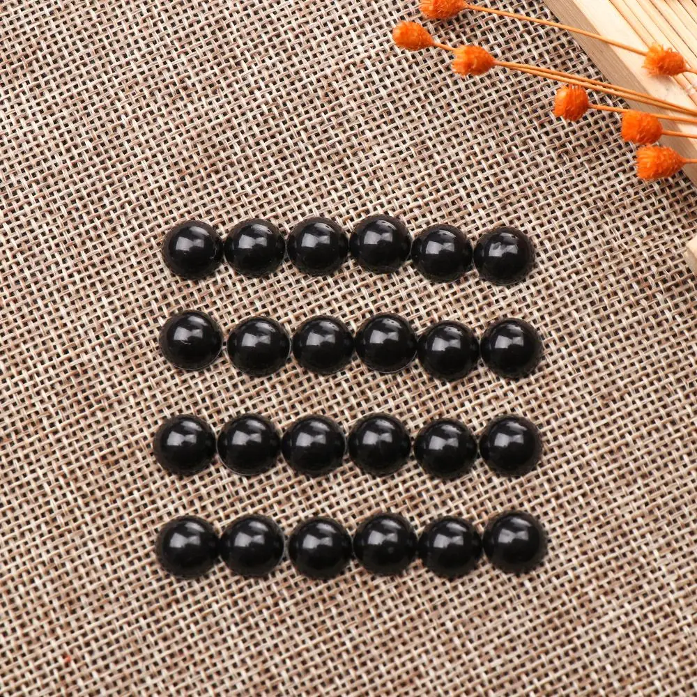 100Pcs 3-12mm Black Plastic Safety Eyes for Dolls Making Bear Doll Animal Puppet Eyes DIY Crafts Children Kids Toys Accessories