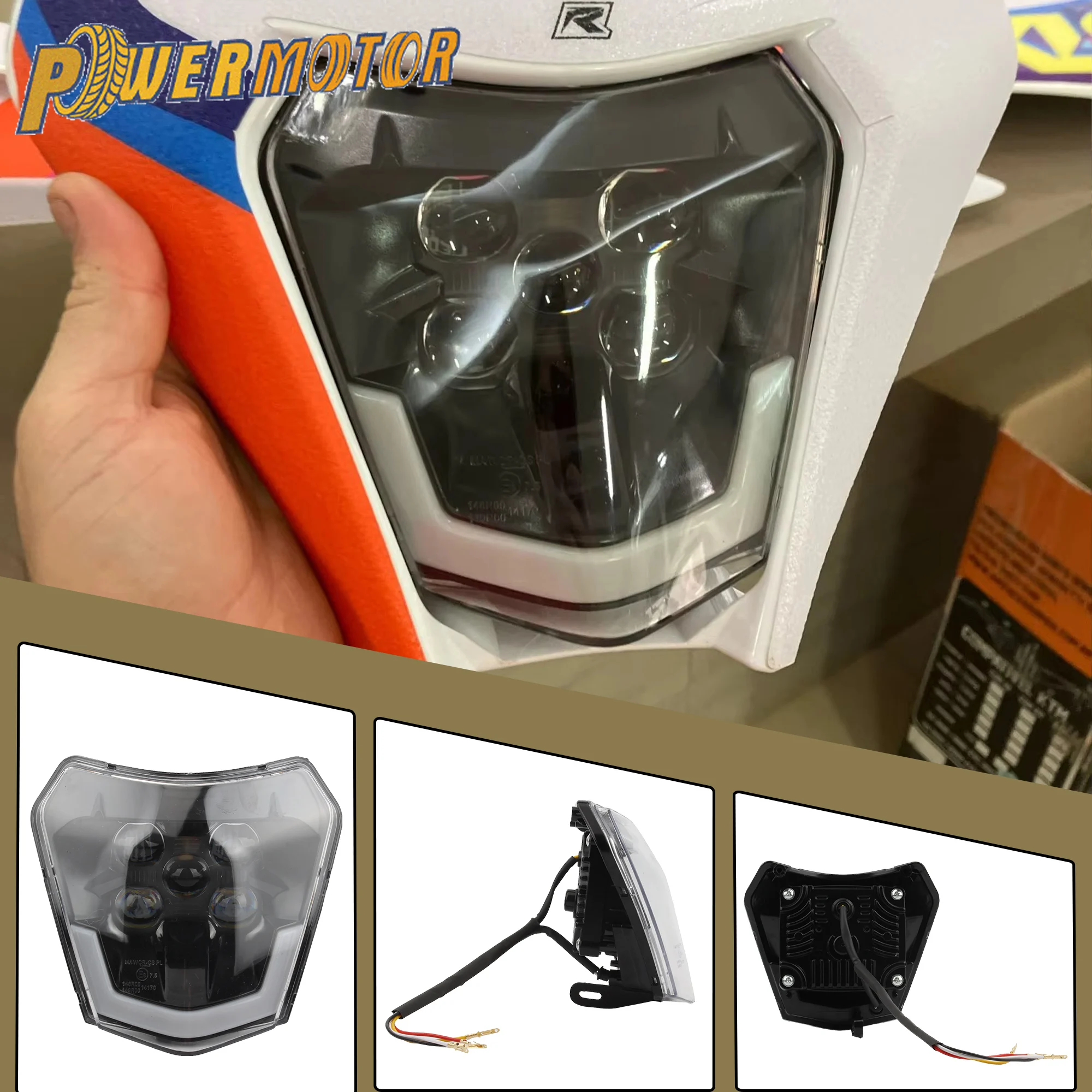

Motorcycle LED Headlight 5 Bead Wick For KTM EXC 300 XC XCF XCW 150 250 350 450 Headlamp Adjustable Enduro Motocross Accessories