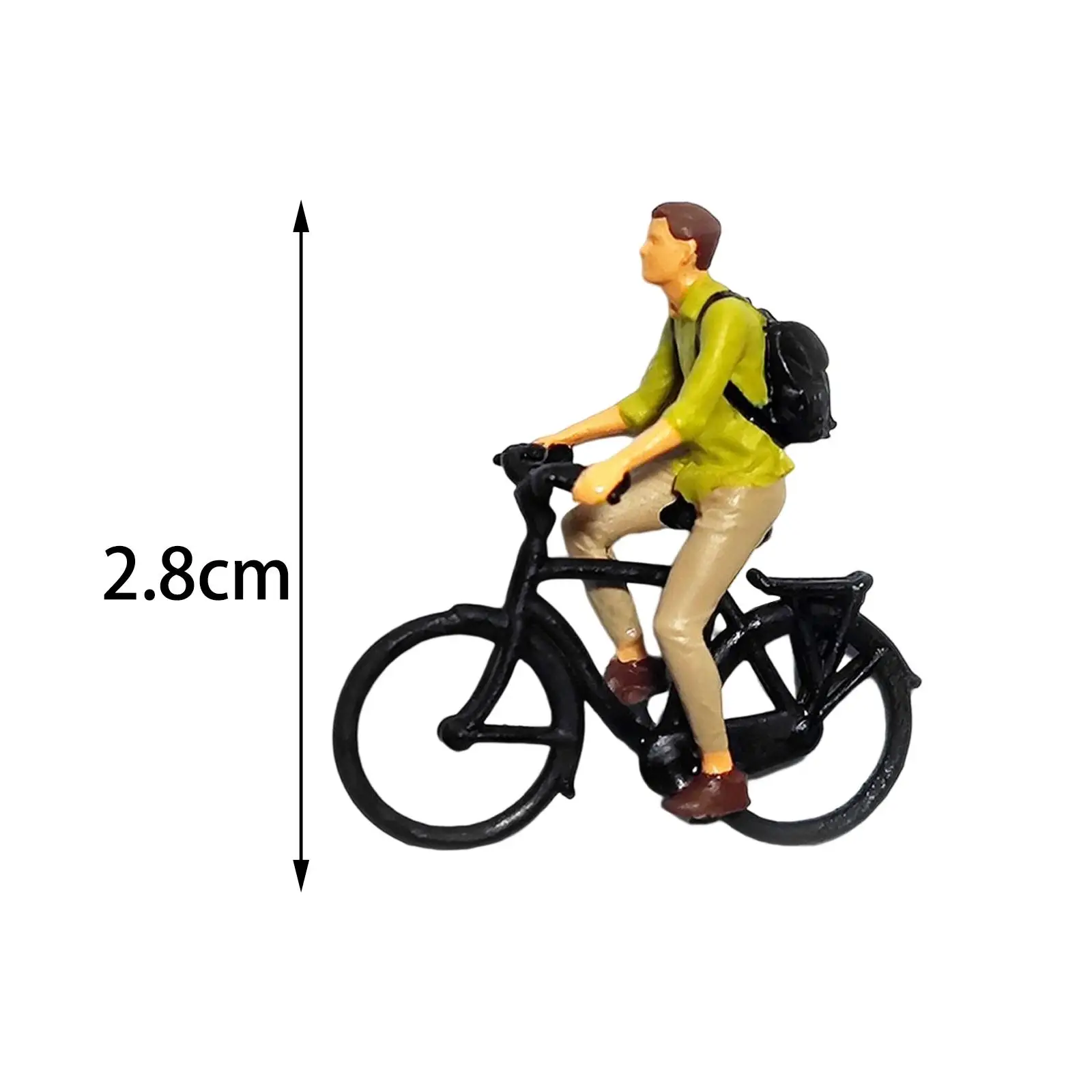 Hars 1/87 Schaal Fietser Figuren, Simulatie Mensen Beeldjes Kleine Mensen