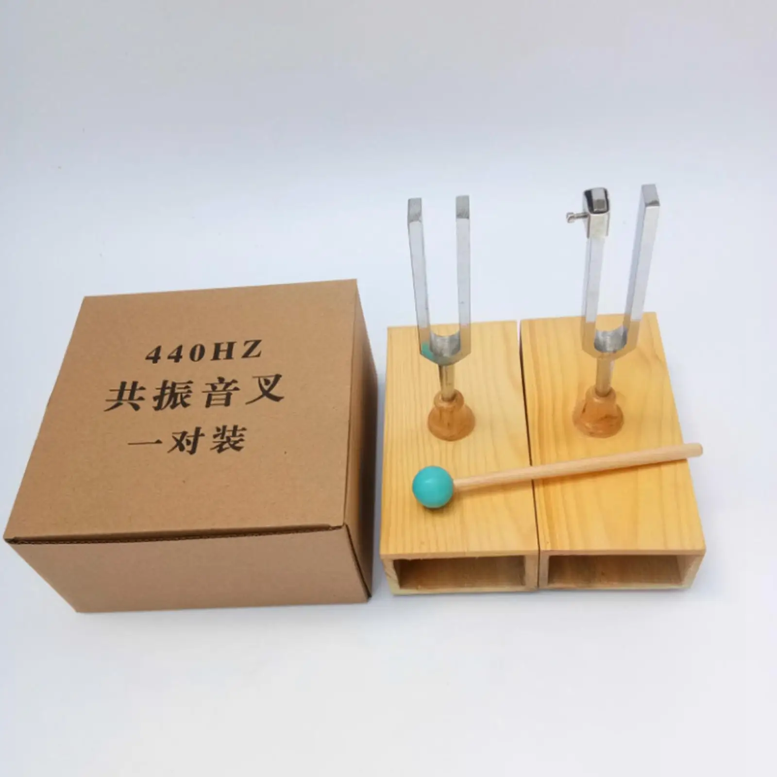 Guitar Tuner Tuning Fork Hammer And Resonance Box Sound Measurement Tool For Labs Interference Such As Sound Generation
