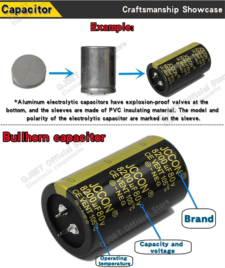 2 Stück 35 V 450 V 63 V 80 V 100 V 25 250 V 200 V 400 V 10000 uf 15000 uf 22000 uf 330 uf 47000 uf 6800 uf JCCON Pow Audio-Elektrolytkondensator – Detail 7