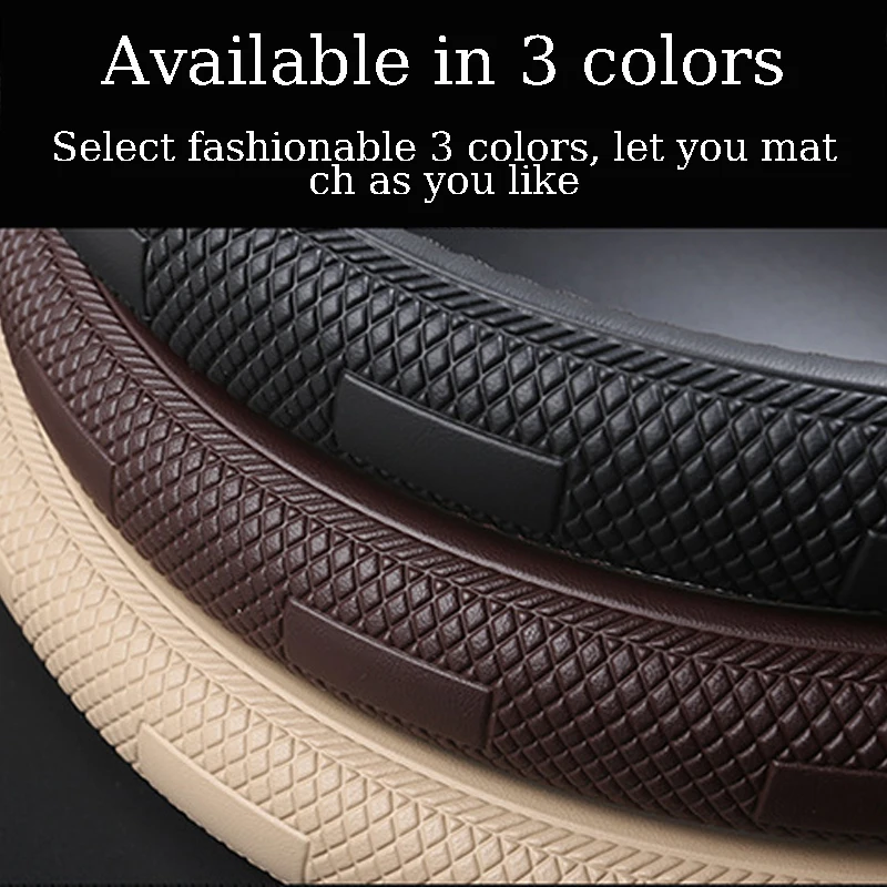 D Shape Car Steering Wheel Cover For Hyundai LA FESTA MUFASA Mistra Santa Fe Custo 2018-2023 Braid On Steering-wheel Holder