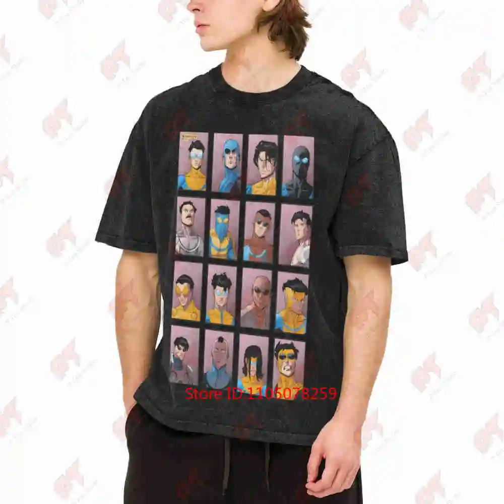 Invincible Variant Vintage Washed Tee Pure Cotton T-Shirt