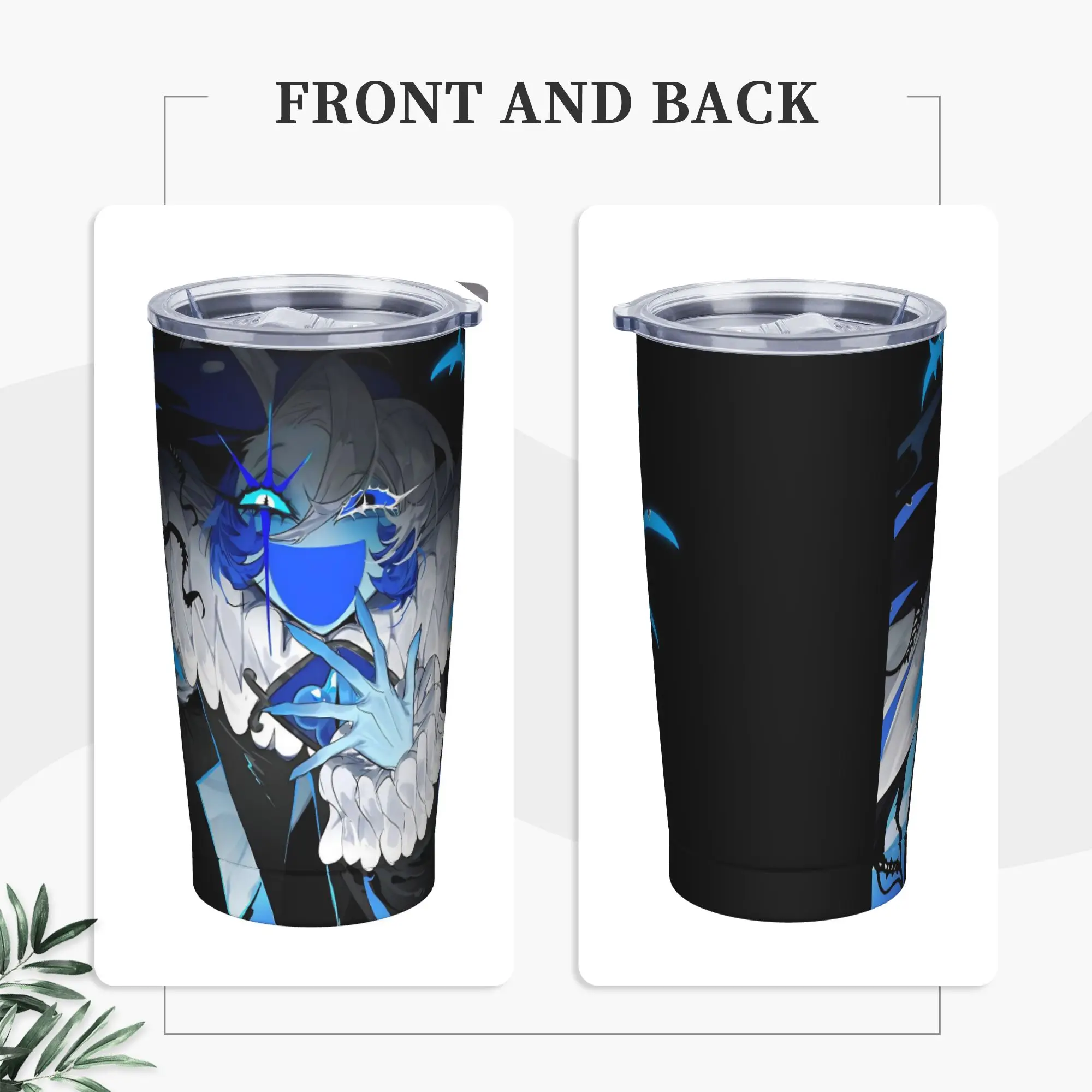 Shadow Milk Cookie Run Kingdom Insulated Tumbler with Straws Lid CRK Game Anime Stainless Steel Coffee Mugs Car Bottle Cups 20oz