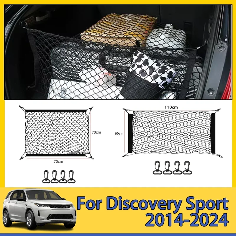 

For Land Rover Discovery Sport L550 2014-2023 2015 Car Trunk Net Boot Luggage Mesh Nylon Bag Storage Rear Back Cargo Accessories