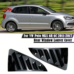 A Pair Quarter Side Window Louvers Scoop Cover Vent Trim For VW Polo 6R 6C 2011 2012 2013 2014 2015 2016 2017 Car Accessories