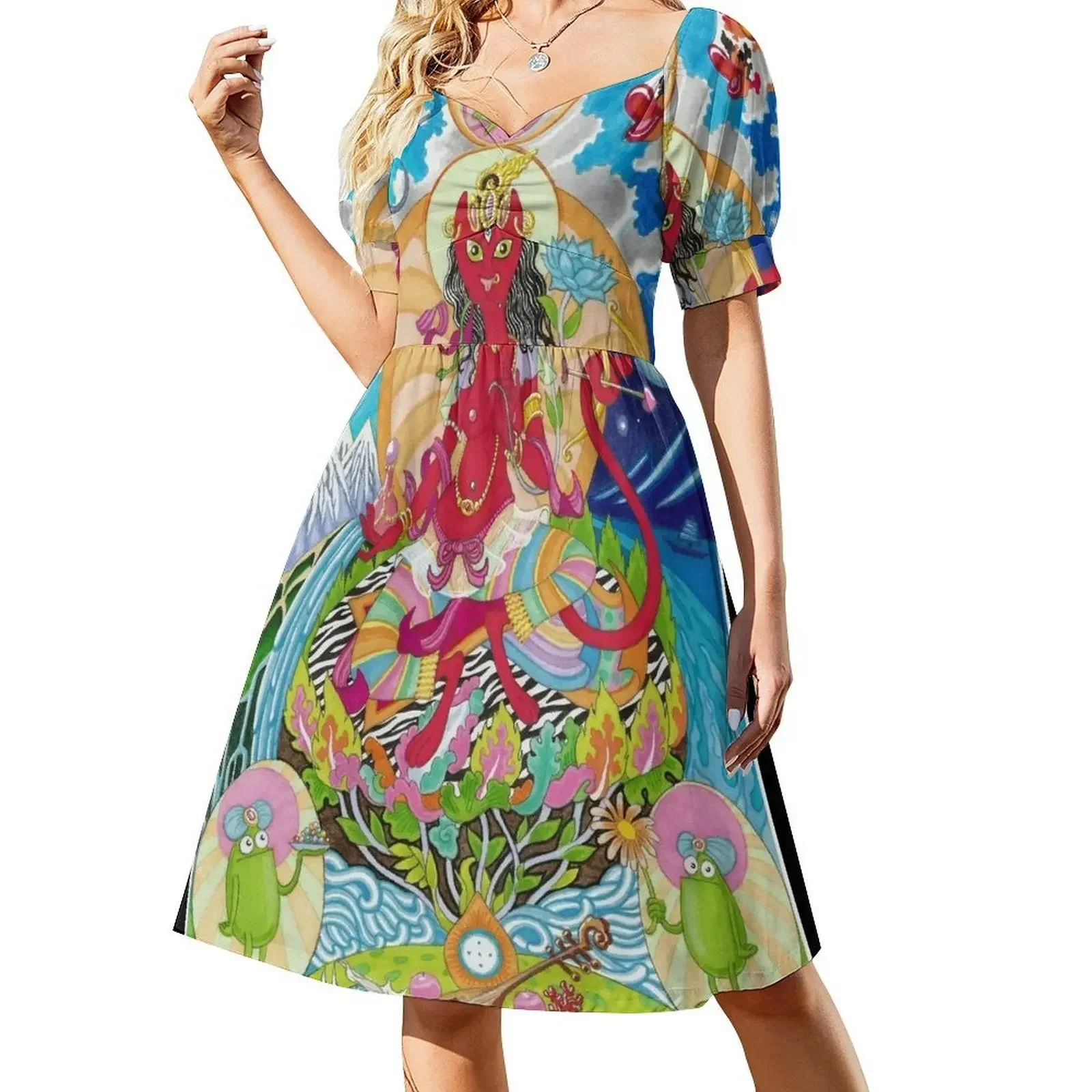 

KarakullaCat (Red Tara) Short-Sleeved Dress Evening dresses luxury dresses dress summer 2025 women Dress