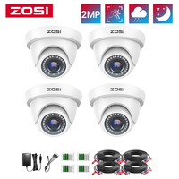 ZOSI 4Pack 2.0MP HD 1080P Security Cameras Kit Indoor Outdoor Home CCTV Dome Surveillance Camera for HD-TVI Analog DVR System