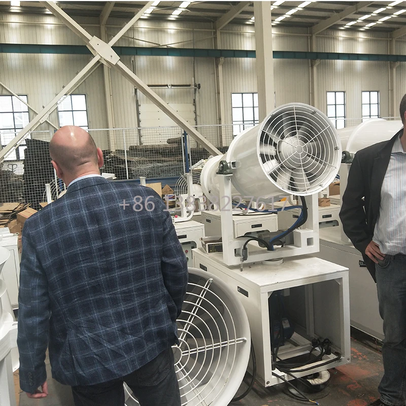 50m-120m Range Dust Suppression Fog Cannon, Cast Iron Structure with Superior Sealing and Spark Isolation