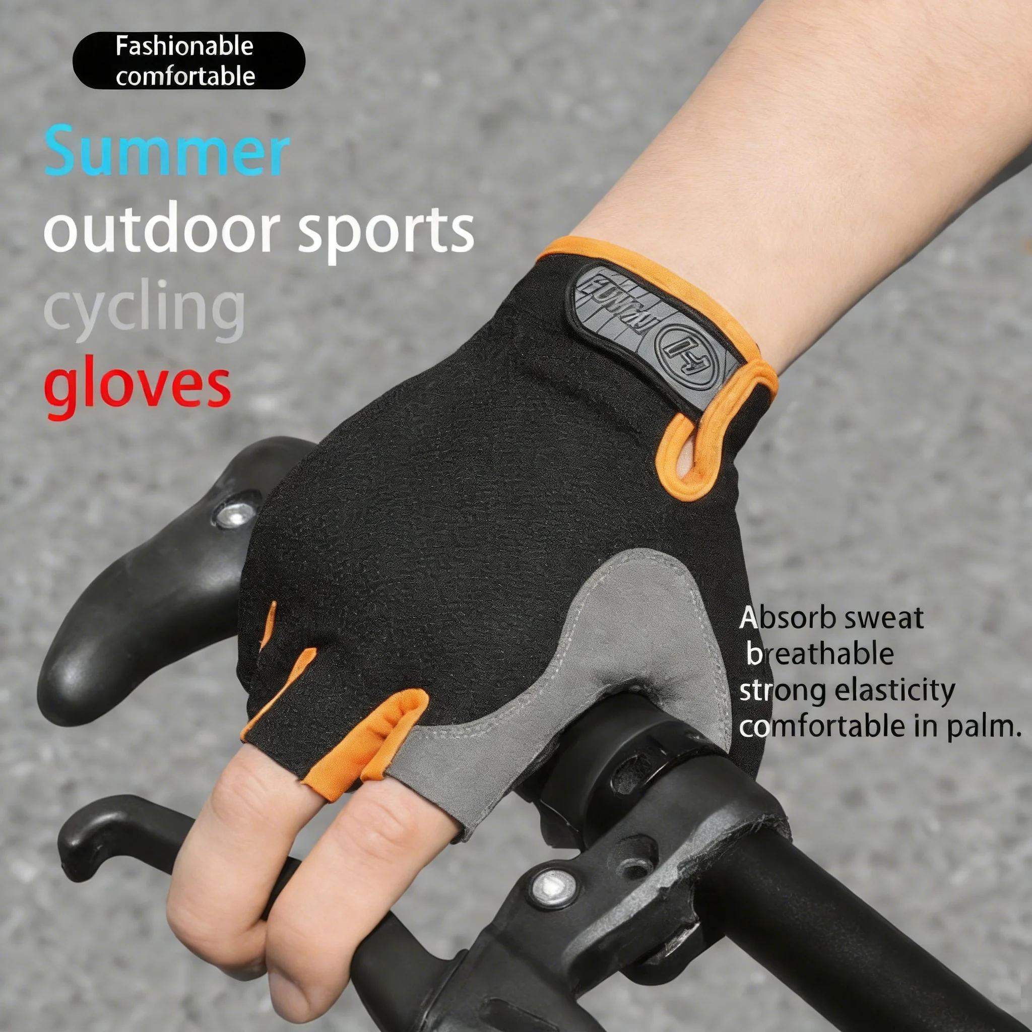 1 paar Radfahren Handschuhe Nicht-slip Atmungsaktive Outdoor Half-finger Handschuhe Anti-schweiß Schock-absorbieren Männer Frauen angeln Fahrrad Handschuhe
