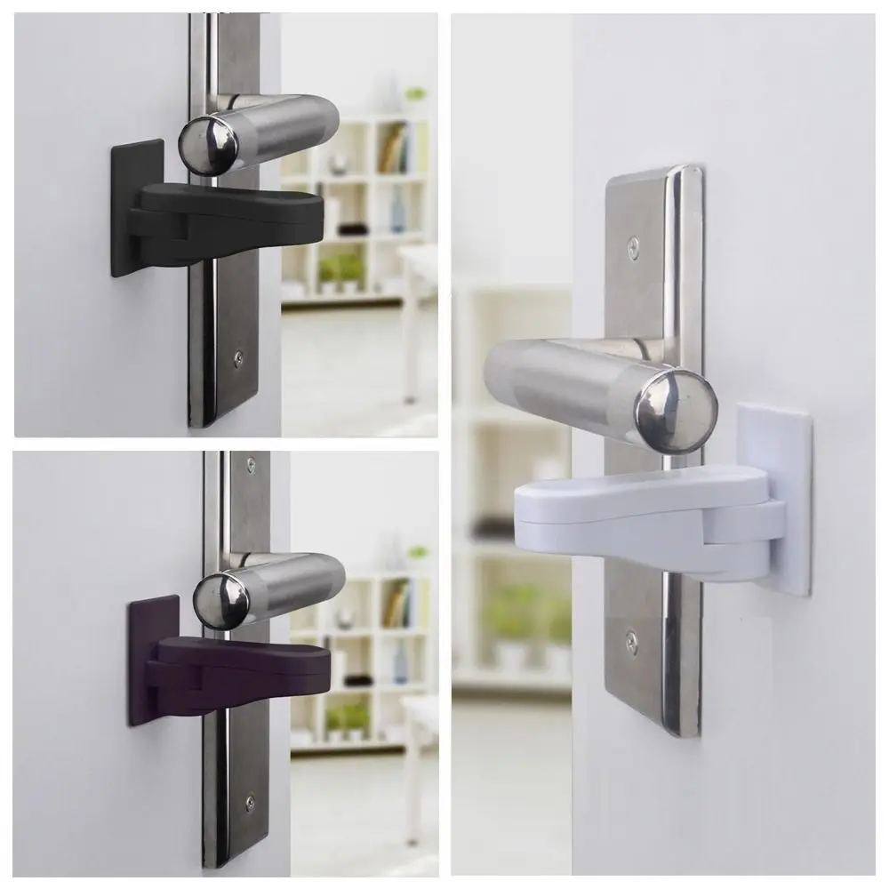 ABS Door Handle Lock Safety Equipment Anti-pinch Unisex Safety Lock Self Adhesive Multifunctional Safety Protection Buckle