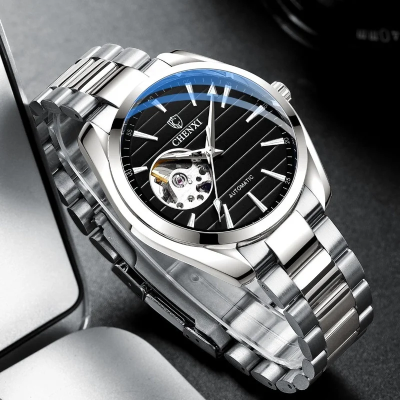 

CHENXI 8806 Reloj Hombre Watch Man Fashion Sport Clock Stainless Steel Automatic Mechanical Wristwatches Men Skeleton Watches