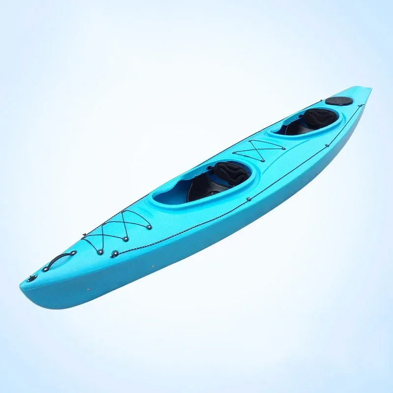Three Layer Polyethylene Double Fishing Kayak 400cm Rowing Boat Canoeing With Accessories