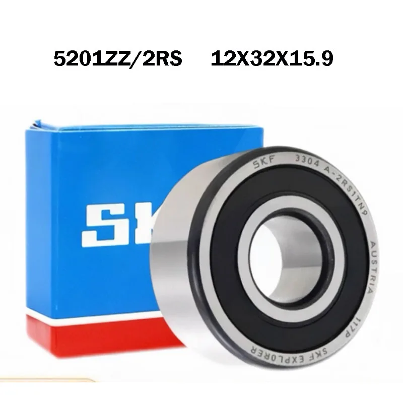 2PCS Original SKF 5201-2Z 5201-2RS1 Double Row Angular Contact Ball Bearing 12x32x15.9mm ABEC-9 5201ZZ Contact Ball bearings