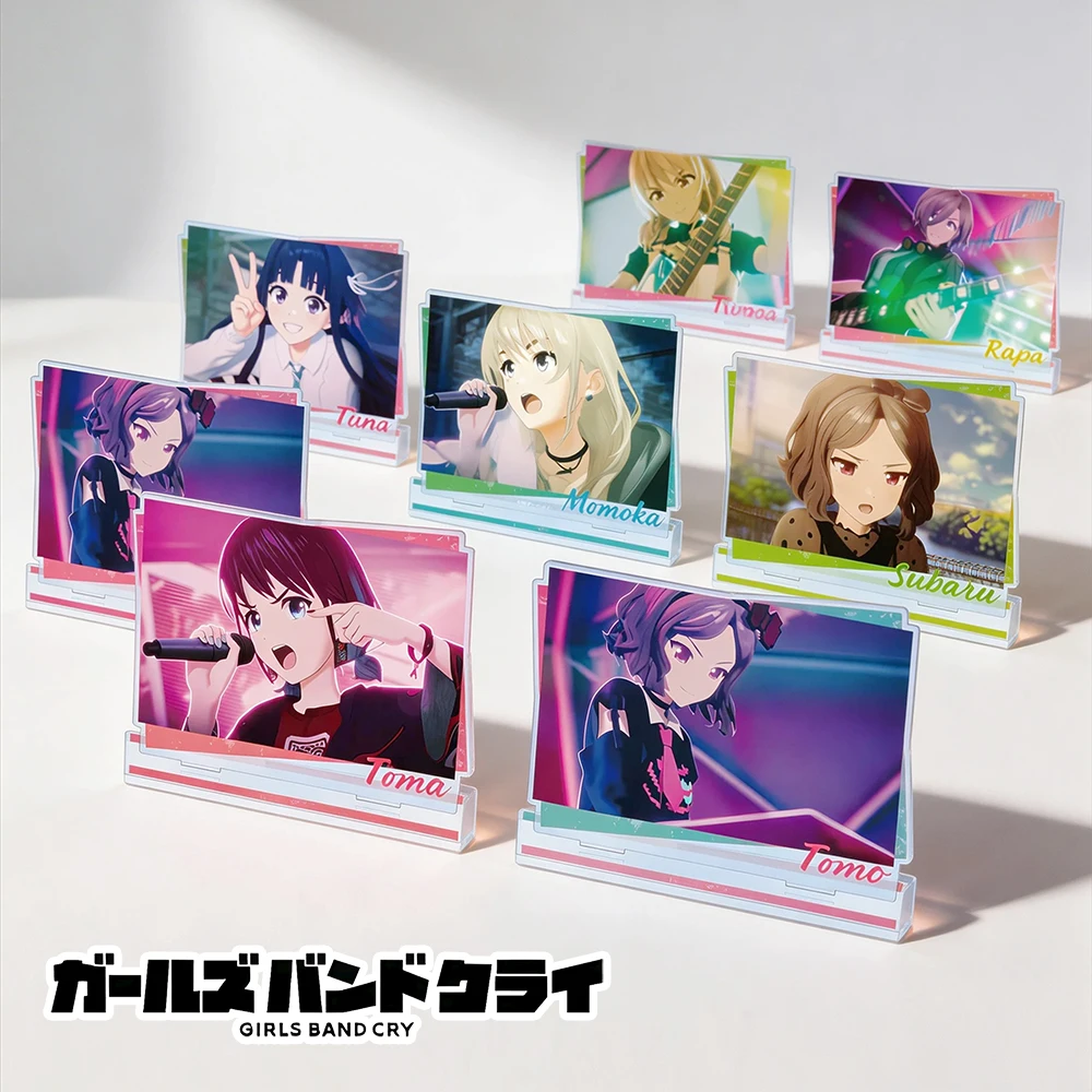 

Anime Acrylic Stand Figure Keychain GIRLS BAND CRY Nina Momoka Subaru Live Scene Ver. Keyring Desktop Decor Custom Gift