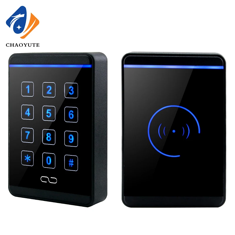 Waterproof ID e IC Access Card Reader, Senha acrílica, Painel Backlight, Comunicação Access Control System, WG26, 34