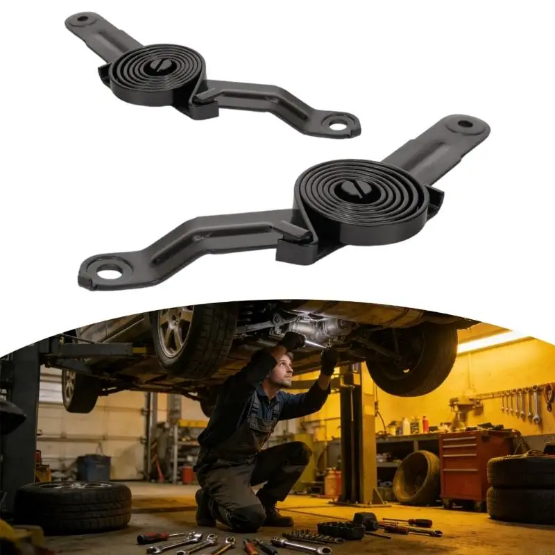M76E Haubenscharnier-Reparatur-Feder-Set, 2-teiliges Links-Rechts-Paar aus Metall mit flacher Federstruktur, gestanzten Armen – Detail 5