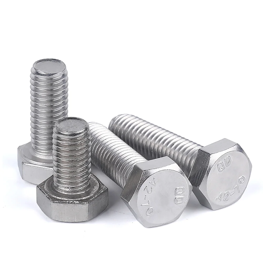 304 Stainless Steel External Hex Hexagon Head Screws with Full Thread M12 M14 M16 M18 M20 M22 M24 External Hex Head Cap Bolt