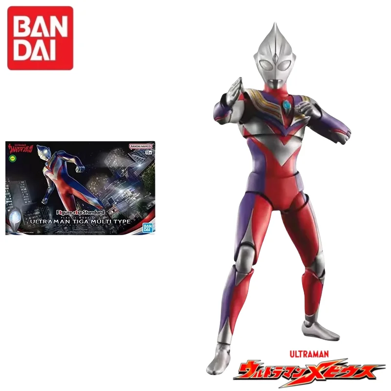 

In Stock Original Bandai Figure-rise Standard Ultraman Tiga Multi-Type Anime Poseable Action Figure Model Action Collectible Toy