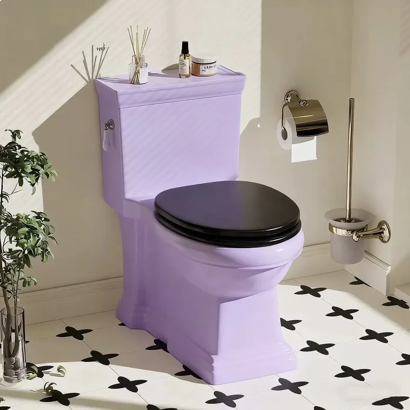 ZL Germany French Cream Purple  Toilet Creative American Colorful Commode for Home