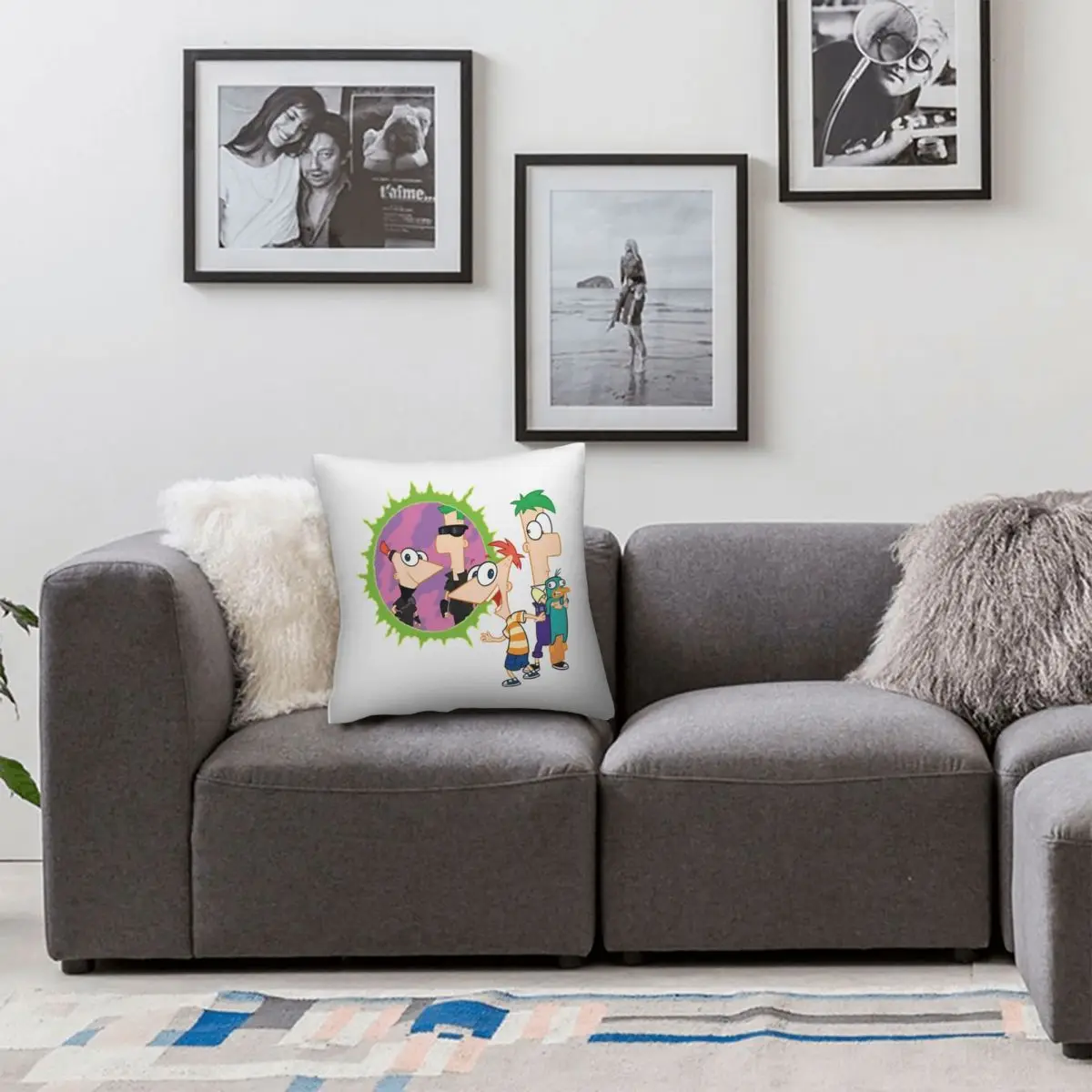 P-Phineas و F-FerbS كيس وسادة موردن غطاء وسادة البوليستر تصميم غطاء الوسادة سادات لكرسي أريكة ديكور المنزل