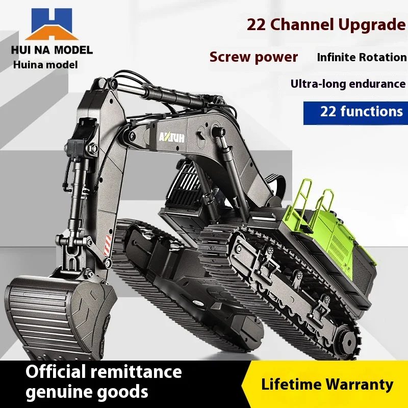 

Huinna 593 Remote Control Alloy Excavator Large Size Simulation Electric Engineering Car Toy Model For Children